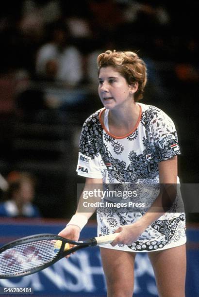 Monica Seles during the 1991 Virginia Slims Championships at Madison Square Garden circa 1991 in New York City.