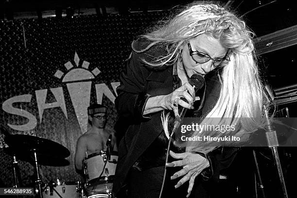 Dale Bozzio performing at Shine on April 22, 1998.