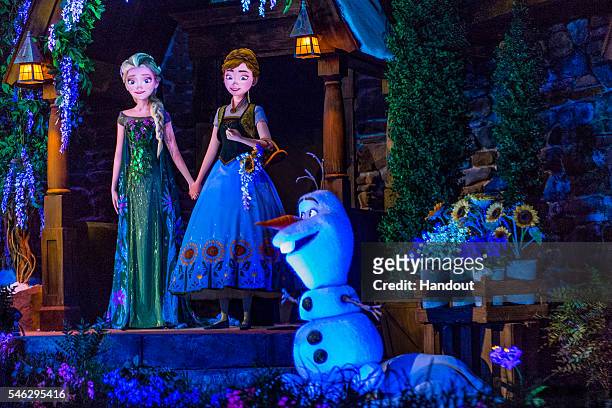 In this handout photo provided by Disney Parks, Frozen Ever After takes guests through the kingdom of Arendelle from the Disney animated hit,...