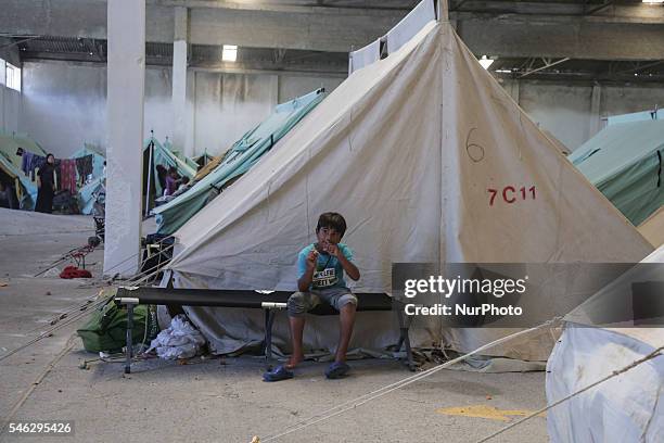 The Vasilika refugee camp is a military-run refugee camp located in an old warehouse in Vasilika village near Souroti, Central Macedonia, Greece on...