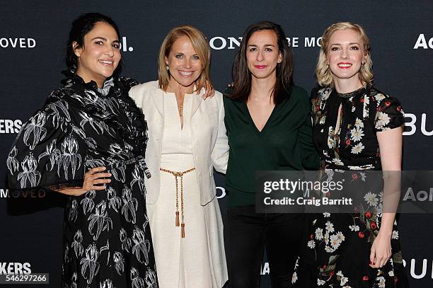 Jennifer Konner, Journalist Katie Couric, Lucia Aniello, and Screenwriter Katie Dippold attend the AOL Build, Makers and Sony Celebrate Women...