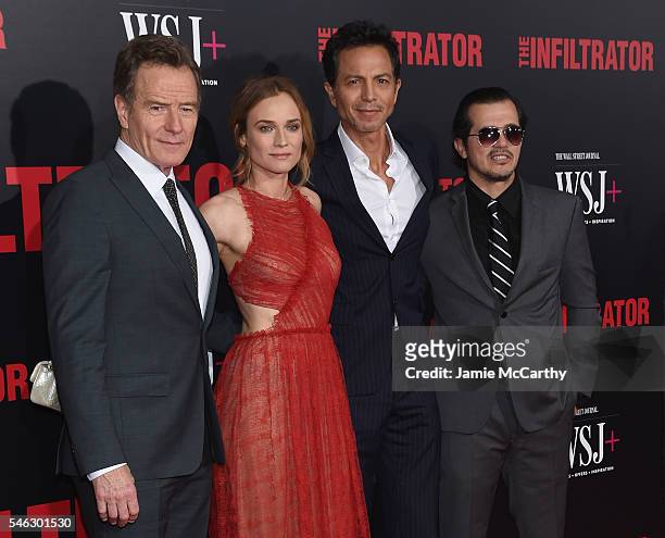 Bryan Cranston, Diane Kruger, Benjamin Bratt, and John Leguizamo attend the "The Infiltrator" New York premiere at AMC Loews Lincoln Square 13...