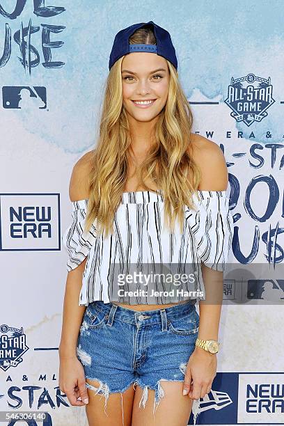 Model Nina Agdal attends the New Era Pool House at MLB All-Star Week at Palomar Hotel on July 11, 2016 in San Diego, California.