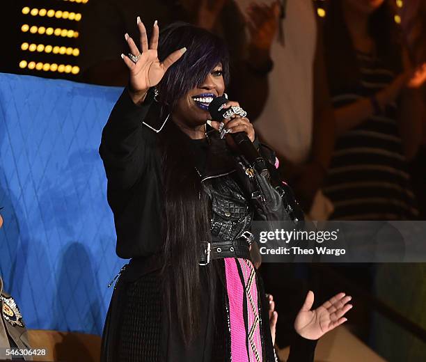 Honoree Missy Elliott watches the show during the VH1 Hip Hop Honors: All Hail The Queens at David Geffen Hall on July 11, 2016 in New York City.