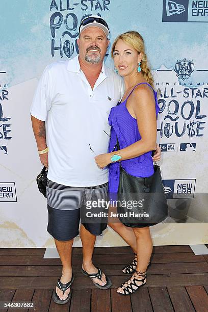 David Wells and Nina Wells attend the New Era Pool House at MLB All-Star Week at Palomar Hotel on July 11, 2016 in San Diego, California.