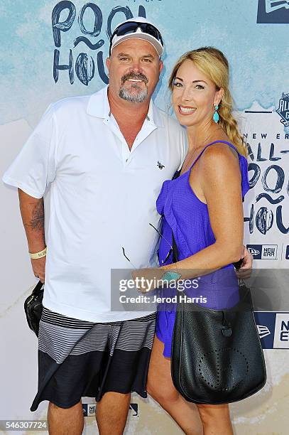 David Wells and Nina Wells attend the New Era Pool House at MLB All-Star Week at Palomar Hotel on July 11, 2016 in San Diego, California.