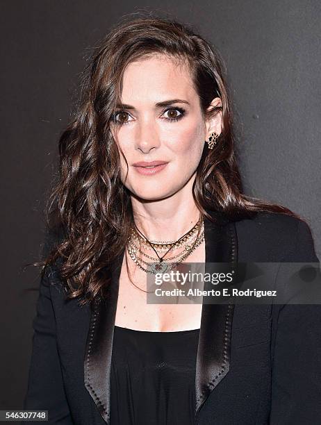 Actress Winona Ryder attends the Premiere of Netflix's "Stranger Things" at Mack Sennett Studios on July 11, 2016 in Los Angeles, California.