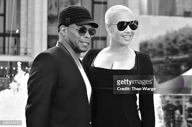 Sway and Amber Rose attend the VH1 Hip Hop Honors: All Hail The Queens at David Geffen Hall on July 11, 2016 in New York City.