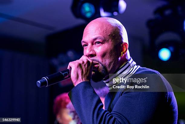 Singer Common performs during CFDA x Cadillac Opening Night Party of New York Fashion Week: Men's S/S 2017 at Cadillac House on July 11, 2016 in New...