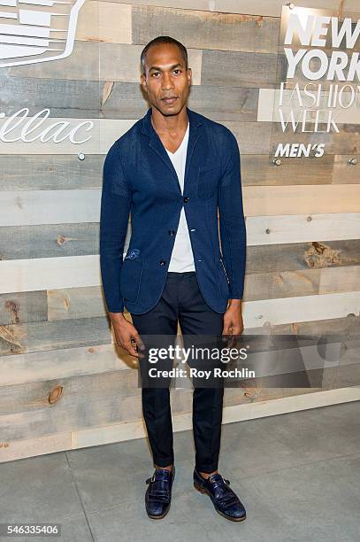 Donrad Duncan attends CFDA x Cadillac Opening Night Party of New York Fashion Week: Men's S/S 2017 at Cadillac House on July 11, 2016 in New York...