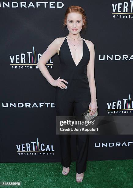 Actress Madelaine Petsch arrives at the Los Angeles Premiere "Undrafted" at ArcLight Hollywood on July 11, 2016 in Hollywood, California.