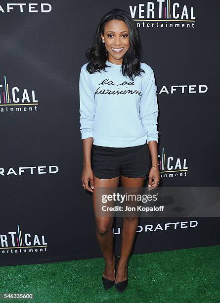 Actress Meagan Holder arrives at the Los Angeles Premiere "Undrafted" at ArcLight Hollywood on July 11, 2016 in Hollywood, California.