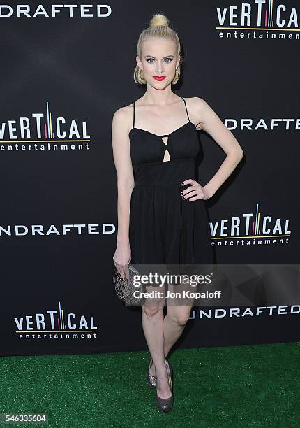 Actress Carlie Craig arrives at the Los Angeles Premiere "Undrafted" at ArcLight Hollywood on July 11, 2016 in Hollywood, California.