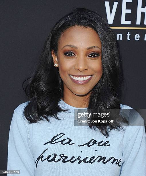 Actress Meagan Holder arrives at the Los Angeles Premiere "Undrafted" at ArcLight Hollywood on July 11, 2016 in Hollywood, California.