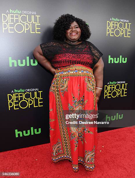 Actress Gabourey Sidibe attends 'Difficult People' New York Premiere at The Metrograph on July 11, 2016 in New York City.