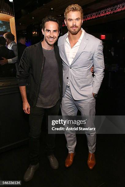 Co-Founder/Chief Matching Officer at Related Garments, Mike Appel and actor Kellan Lutz attend the Related Garments Dinner at MEGU on July 11, 2016...