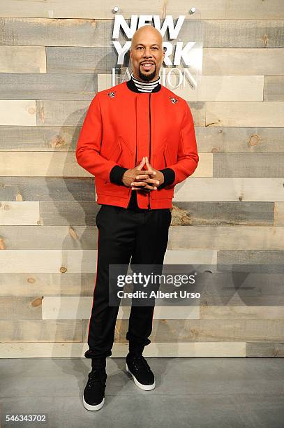Singer and actor Common attends the CFDA x Cadillac opening night party during New York Fashion Week: Men's Spring/Summer 2017 at Cadillac House on...