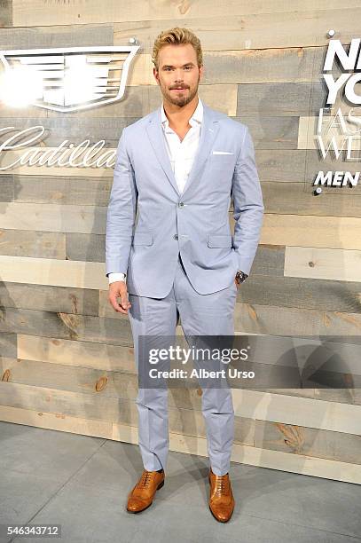 Actor Kellan Lutz attends the CFDA x Cadillac opening night party during New York Fashion Week: Men's Spring/Summer 2017 at Cadillac House on July...