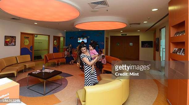View of children pediatric OPD at Fortis Hospital on September 9, 2014 in Gurgaon, India.