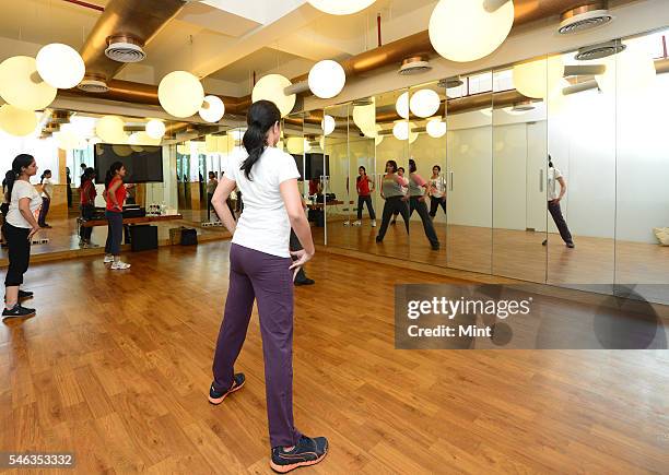 View of fitness centre for women at Fortis Hospital on September 9, 2014 in Gurgaon, India.