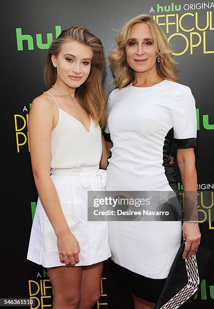 Personality Sonja Morgan and daughter Quincy Adams Morgan attend 'Difficult People' New York Premiere at The Metrograph on July 11, 2016 in New York...