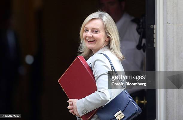 Liz Truss, U.K. Environment secretary, arrives for a cabinet meeting in 10 Downing Street in London, U.K., on Tuesday, July 12, 2016. U.K. Home...