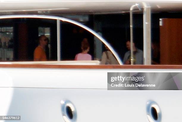 Malibu, California, August 31, 2010 Andrey Melnichenko and his wife Aleksandra Nikolic Melnichenko welcome friends onboard of their 300 millions...