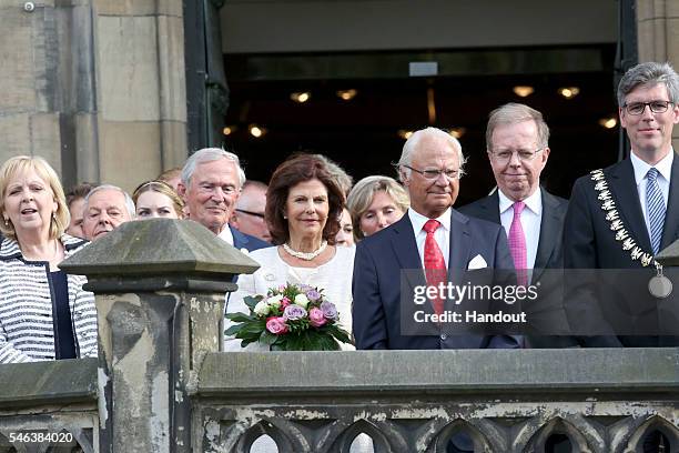 Minister-President of North Rhine-Westphalia Hannelore Kraft, Carl Meulenbergh, Queen Silvia of Sweden, King Carl XVI Gustaf of Sweden, Swedish...
