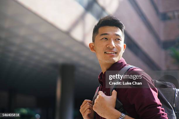 asian guy in school - asian college student foto e immagini stock