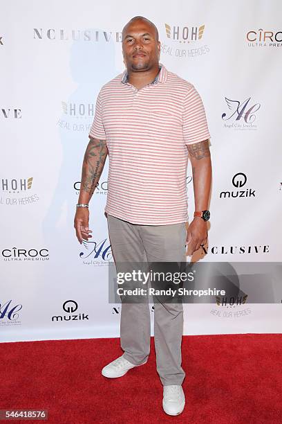 Antonio Pearce attends the annual NCLUSIVE kick off party at Le Jardin on July 11, 2016 in Hollywood, California.
