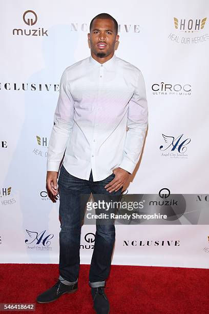 Marcus Cromartie attends the annual NCLUSIVE kick off party at Le Jardin on July 11, 2016 in Hollywood, California.