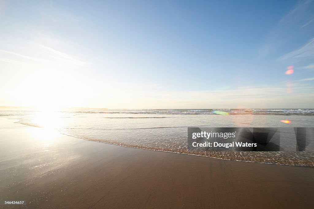 Shallow waters on an Atlantic beach