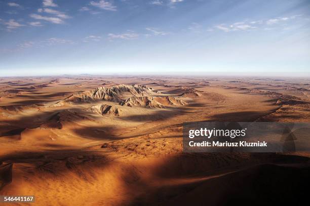namibian sand dunes view from plane - namibia dead vlei stock pictures, royalty-free photos & images