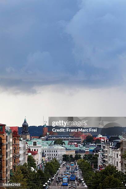avenyn-street and the old town of gothenburg - göteborg stad bildbanksfoton och bilder