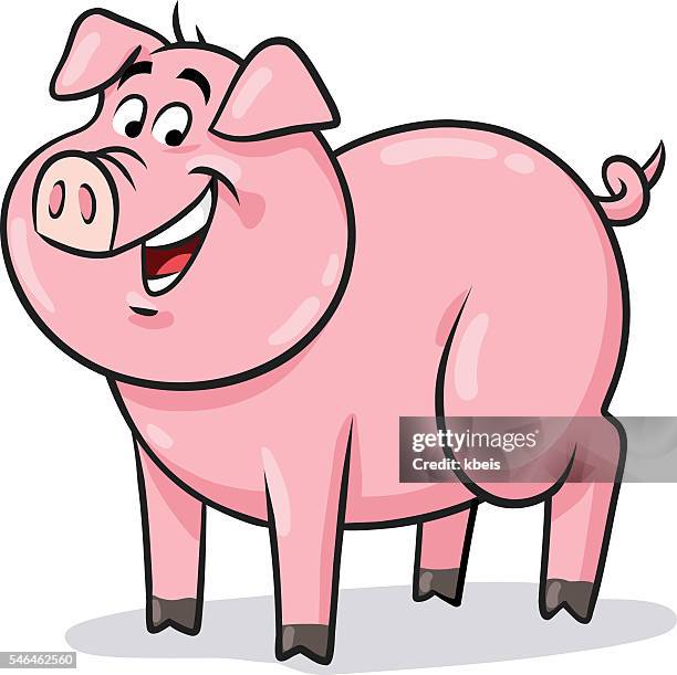 ilustraciones, imágenes clip art, dibujos animados e iconos de stock de cerdo feliz - pig