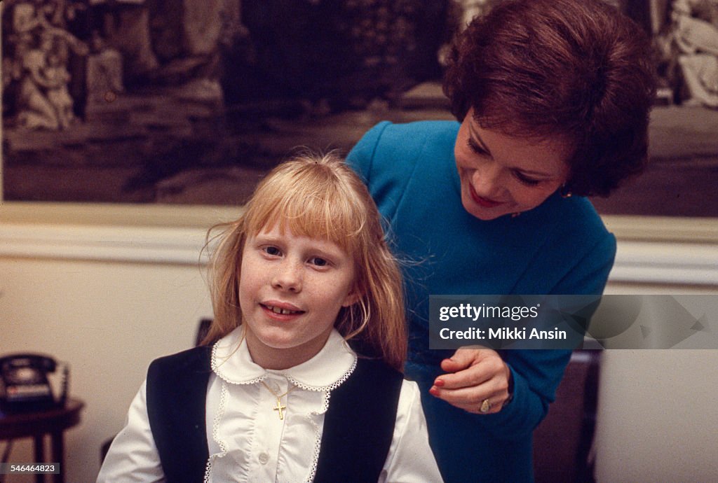 Rosalynn & Amy Carter Prepare For Parade