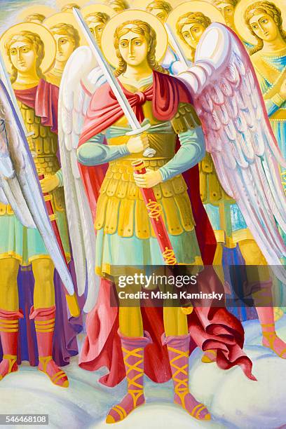 archangel michael - archangel michael sword stock pictures, royalty-free photos & images