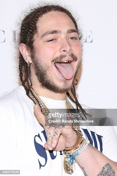 Post Malone attends the annual NCLUSIVE kick off party at Le Jardin on July 11, 2016 in Hollywood, California.