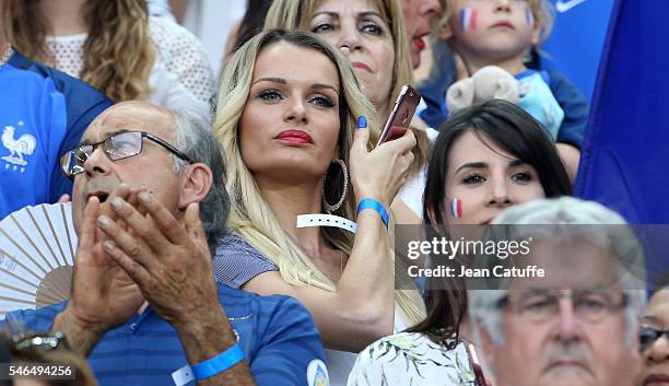 Ludivine Payet attends the UEFA Euro 2016 final between Portugal and France at Stade de France on July 10, 2016 in Saint-Denis near Paris, France.