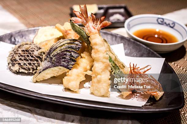 tempura platter - tempura stock pictures, royalty-free photos & images
