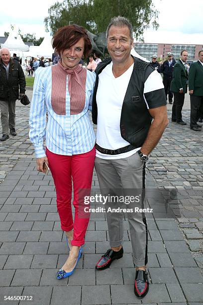 Kai Ebel and Mila Wiegand attend the media night of the CHIO 2016 on July 12, 2016 in Aachen, Germany.