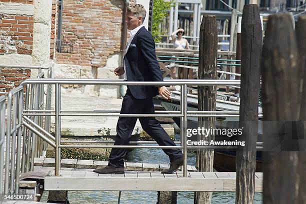 Bastian Schweinsteiger arrives at the Aman Grand Canal hotel after the celebration of Bastian Schweinsteiger and Ana Ivanovic marriage on July 12,...