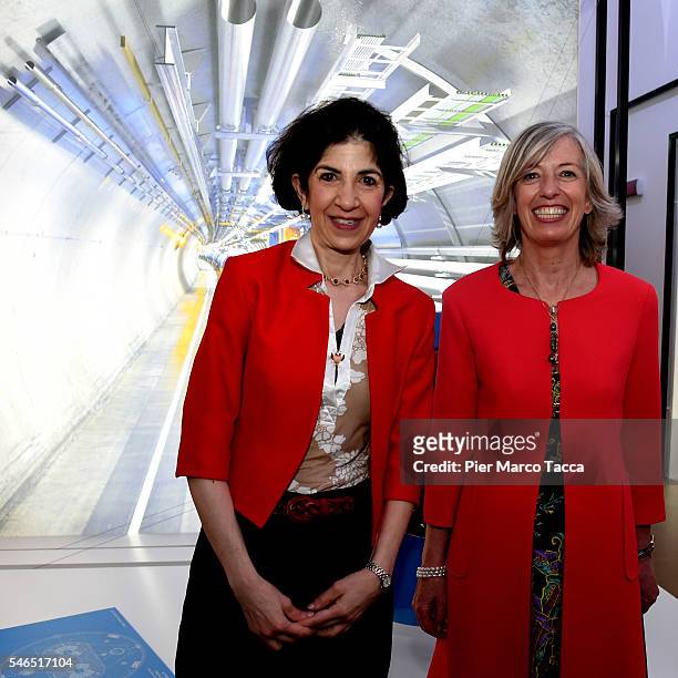 Fabiola Gianotti, Director General of CERN and Stefania Giannini Minister of Education, University and Research attend the 'Extreme. Alla ricerca...