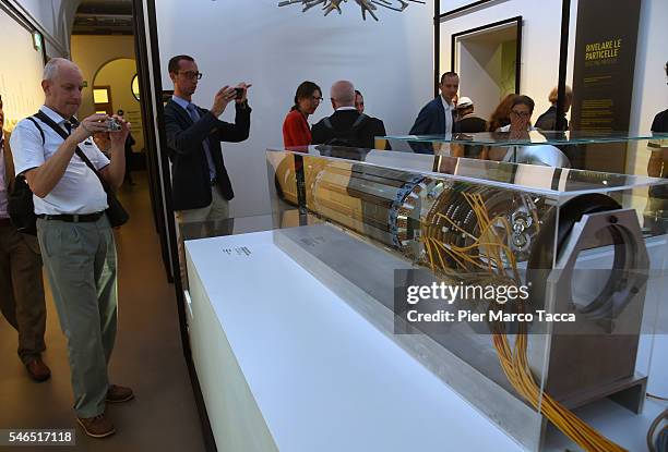 Atmosphere during the 'Extreme. Alla ricerca delle particelle' exhibition opening at National Science and Technology Museum Leonardo Da Vinci on July...