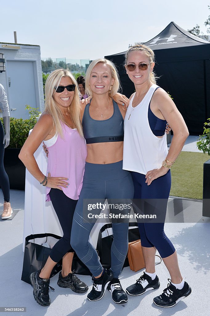 Under Armour celebrates debut of UA Crossback Bra with Jordana Brewster, Shiri Appleby, Under Armour athlete Lindsey Vonn and Under Armour ambassadors Simone De La Rue and Liz Arch at a workout in LA