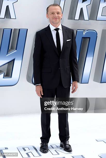 Simon Pegg attends the UK premiere of "Star Trek Beyond" on July 12, 2016 in London, United Kingdom.