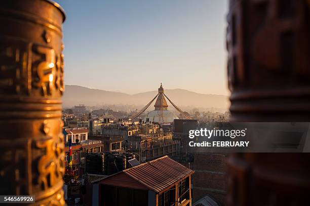 boudhanath stupa, kathmandu, nepal - nepal fotografías e imágenes de stock