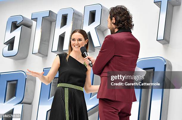 Lydia Wilson attends the UK Premiere of Paramount Pictures "Star Trek Beyond" at the Empire Leicester Square on July 12, 2016 in London, England.