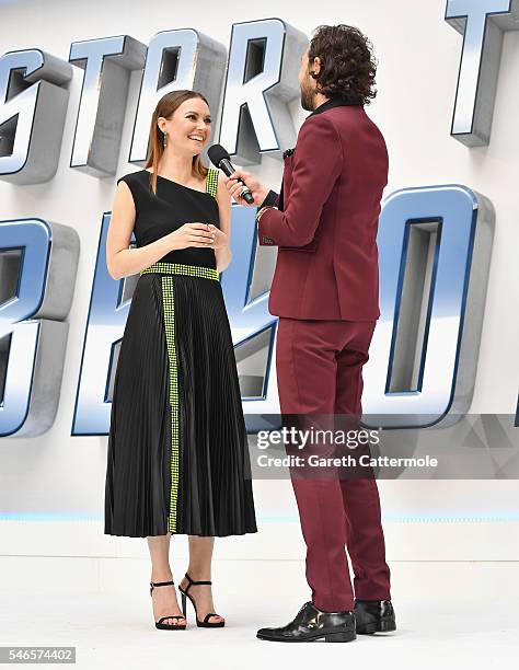 Lydia Wilson attends the UK Premiere of Paramount Pictures "Star Trek Beyond" at the Empire Leicester Square on July 12, 2016 in London, England.