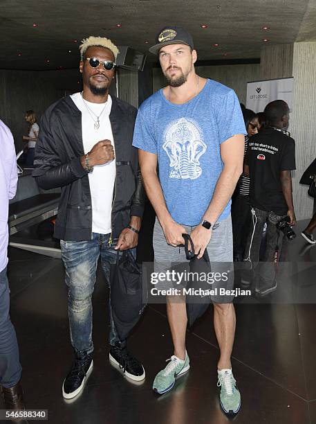 Former NBA player Jeff Adrien and NBA Player Louis Amundson at 2016 ESPYs Talent Resources Sports Luxury Lounge on July 12, 2016 in Los Angeles,...